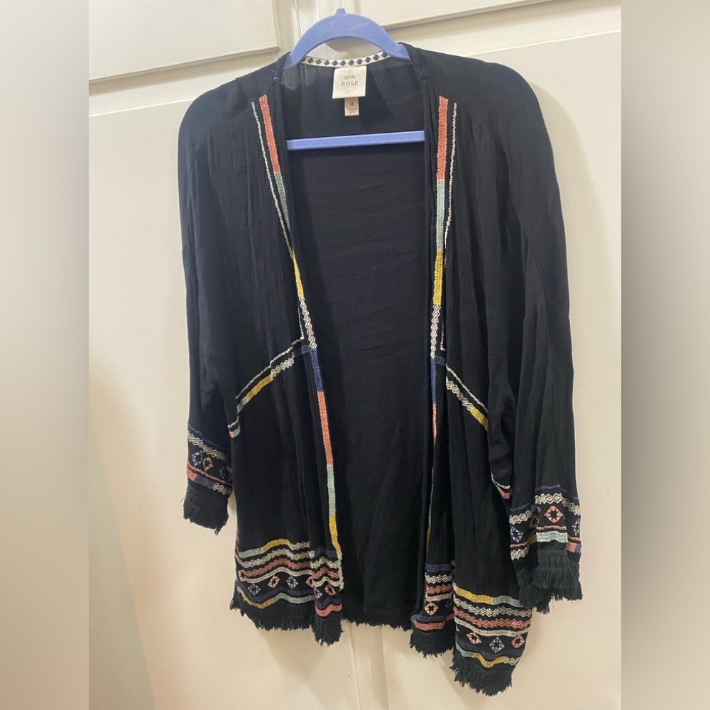 Knox Rose Boho Whimsygoth Top Lot 3 Embroidered Kimono Blouses M/L - Picture 12 of 13